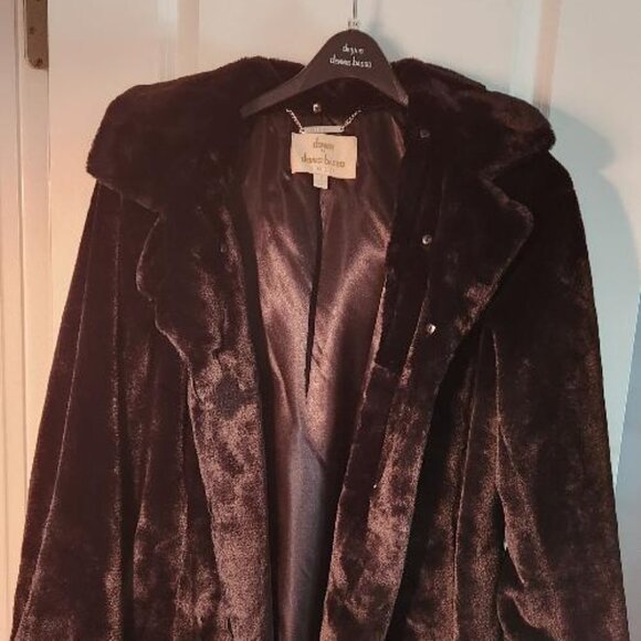 Dennis Basso Black Faux Fur Coat - Picture 6 of 7